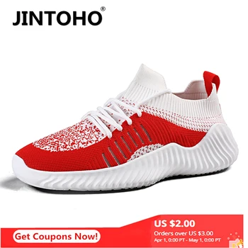

JINTOHO 2020 men's shoes ultralight sports shoes men's woven casual shoes men's shoes large size 39-48 men's shoes sneakers