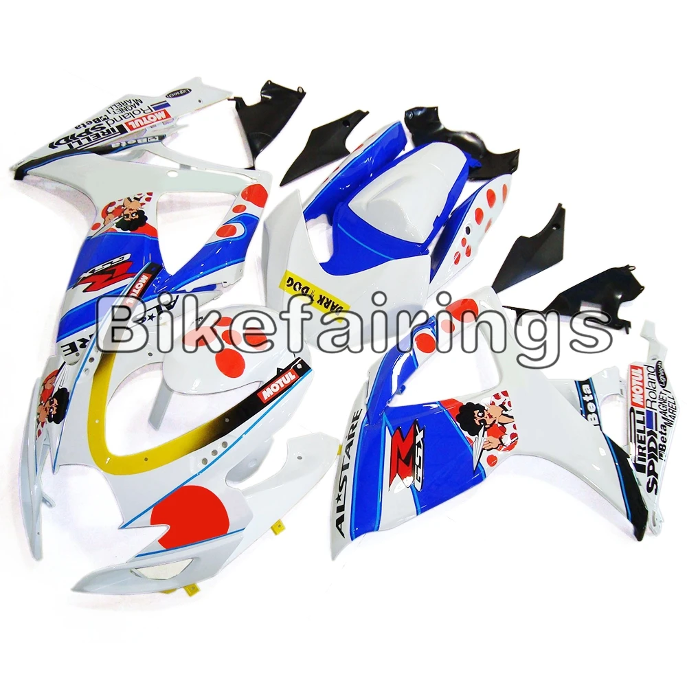 Красочный комплект обтекателей, пригодный для Suzuki 06 07 GSXR600 GSXR750 K6 2006 2007 АБС-пластик, комплект кузова, новые ковбочки