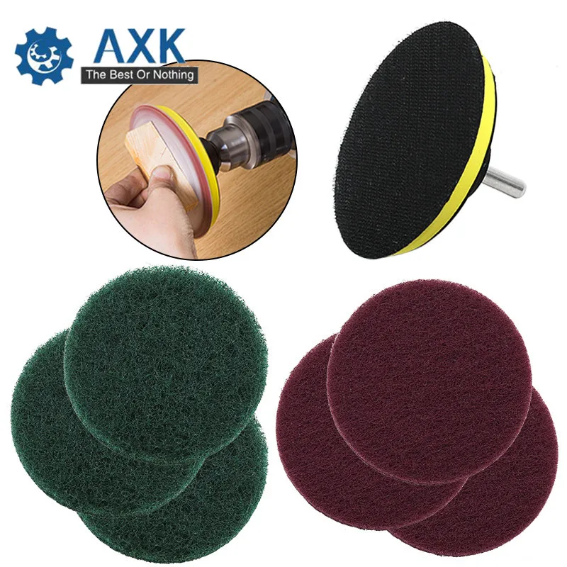 

8pcs /set 4 inch Self-adhesive disc & drill rod For Car paint Care polishing pad 100mm + 8mm rod DT386