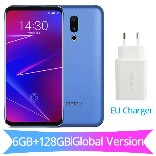 Глобальная версия Meizu 16, 6 ГБ ОЗУ, 128 Гб ПЗУ, 16X16 X Смартфон Snapdragon 710, четыре ядра, 6,0 дюйма, 2160x1080 P, полноэкранное зарядное устройство европейского стандарта - Цвет: 6GB 128GB Blue