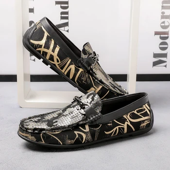 

Popular 2020 Casual Men Shoes High Quality Loafer Shoes Brand Leather Flats Sneakers Man Drive Shoes Slip On Loafers For Men