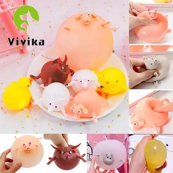 

Cute Blowable Little Animal Vent Ball Toy Creative Decompression Spoof Trick Adult Children Pinch Toy
