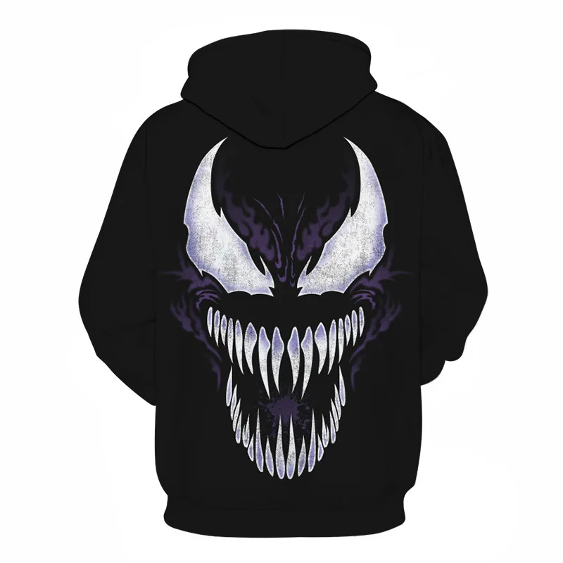 Новейшие толстовки с капюшоном с 3D принтом Venom, повседневные толстовки с капюшоном с длинным рукавом для мужчин и женщин, толстовки с капюшоном с дэдпулом, топы с человеком-пауком