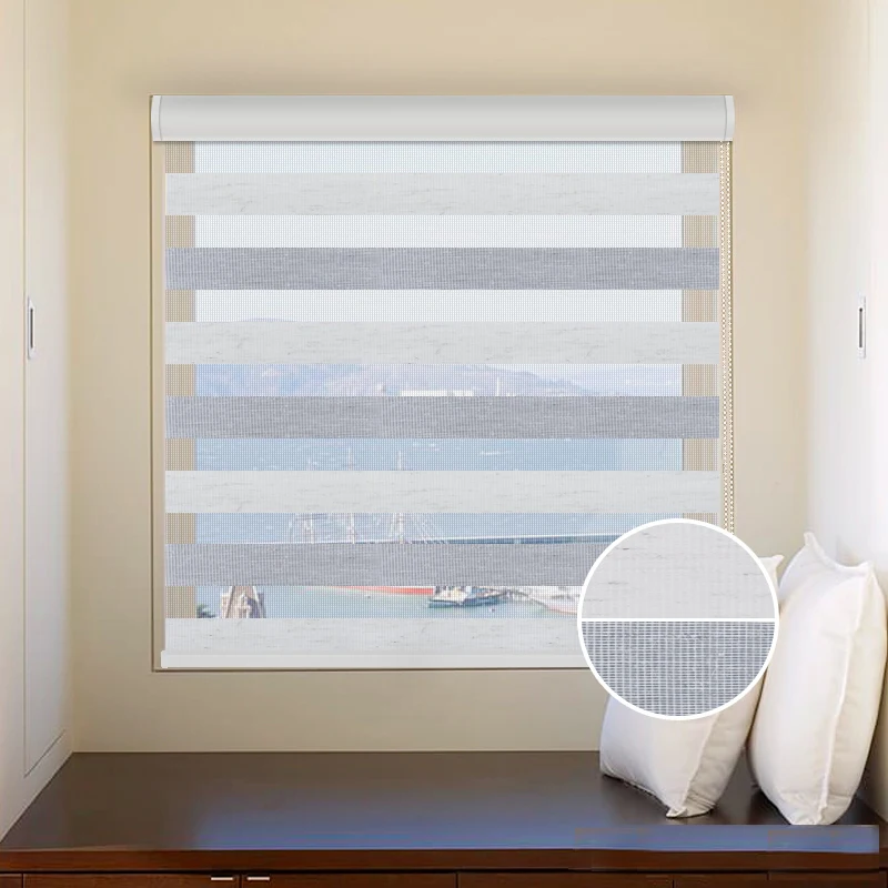 Зебра жалюзи двухслойные рулонные для кухни гостиной офиса настраиваемый узор