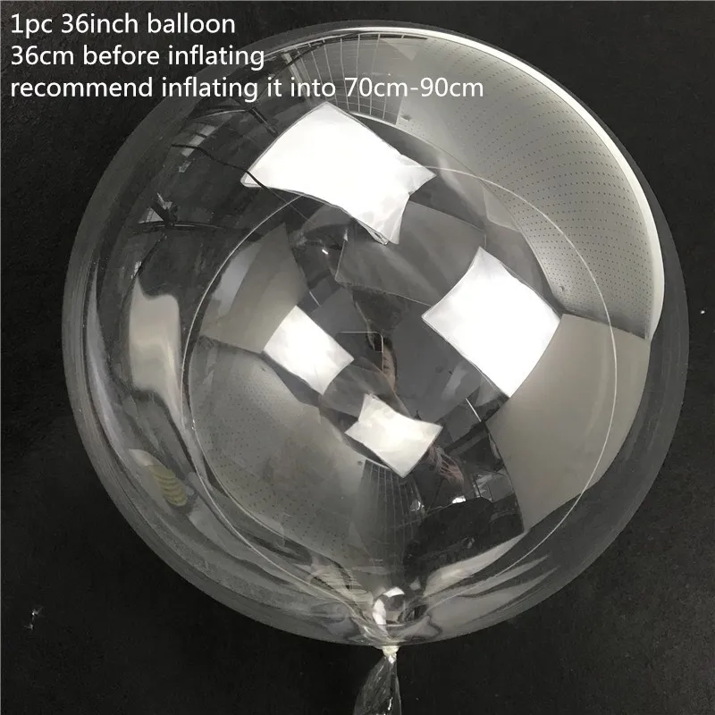 36inch balloon 20/24 дюйма светящийся светодиодный шар прозрачные круглые декоративные пузырьки светодиодный шар Рождественский подарок День рождения Свадьба Декор - Цвет: 36inch balloon