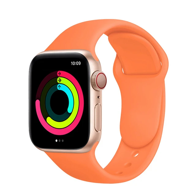 Silicone Strap for Apple Watch Band Series 7 654 321,44/40mm 42/38mm 45/41mm Smartwatch Bracelet Watchband for Apple Watch SE 48