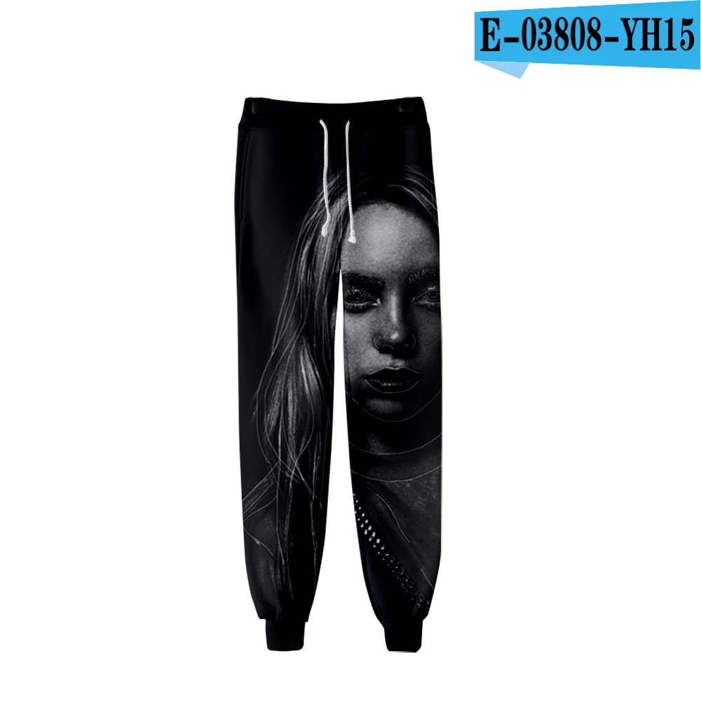 Billie EIlish осенние женские трендовые беговые хип-хоп спортивные штаны с 3D принтом Billie EIlish женские/мужские повседневные штаны модные брюки - Цвет: 3D