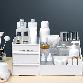 

Makeup Organizer for Cosmetic Hot Storage Box Organizer Desktop Jewelry Nail Polish Makeup Drawer Container Large Capacity