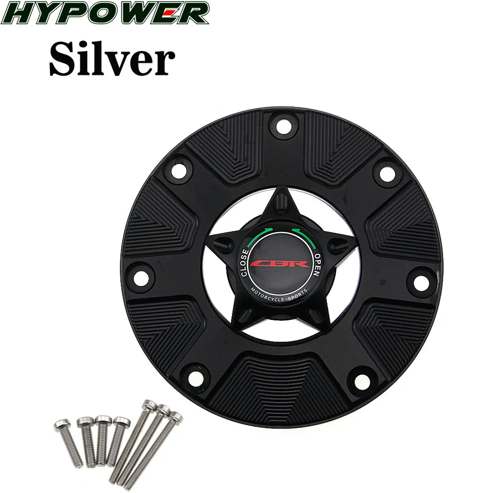 silver CNC алюминий без ключа для Honda CBR 1000 RR CBR1000RR/Fireblade 2000 до Мотоциклетные аксессуары топливный бак бензобака крышка - Цвет: silver