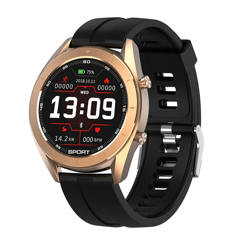 gold black sport 10 шт. DT99 Смарт-часы IP67 Водонепроницаемый круглый HD экран ECG Обнаружение Сменные циферблаты Smartwatch фитнес-трекер DHL - Цвет: gold black sport