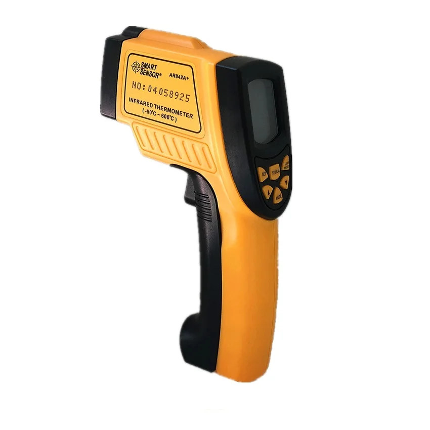 AR842A+ IR цифровой инфракрасный термометр электронный-50~ 600C(-58-1112F) точечный ручной прибор для измерения температуры
