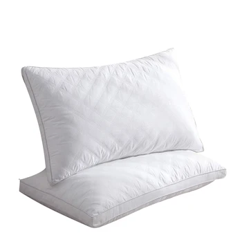 

Solid Color Health Pillows For Sleeping Home Hotel Bedding Core Washed Neck Feather Cotton Pillow Velvet Pillow Pure Cervical