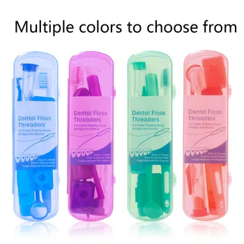 

Oral Cleaning Care Dental Teeth Orthodontic Kits Whitening Tool Suit Interdental Brush Floss Thread Wax Mirror