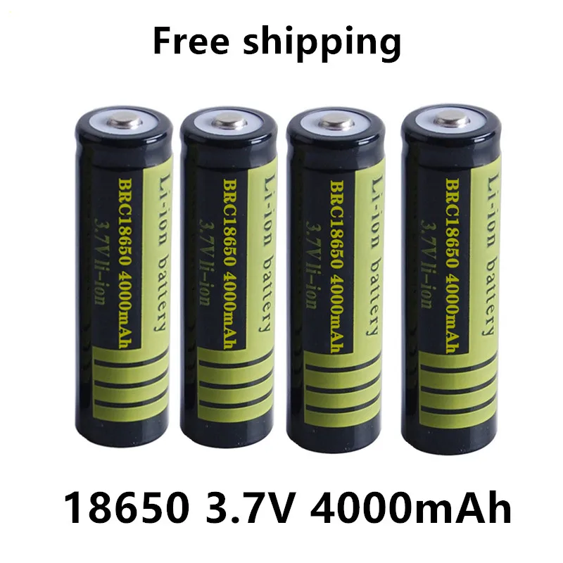 18650 Батарея 3 7 V 4000 мА/ч литий-ионный аккумулятор Перезаряжаемые для светодиодный