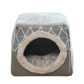 

2 In 1 Sleeping Dog Cat Relax Easy Clean Washable Pet Bed Portable Foldable Windproof Home Soft Winter Warm Anti Slip Sofa House