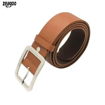 

Men Fashion Waist Belt Genuine Leather Pin Casual 3.8 cm Rectangular Buckle 110-125 cm Solid Waistband