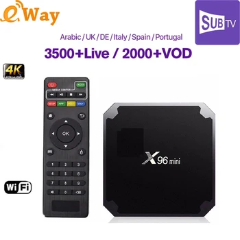 

SUBTV 4K IPTV Arabic Spain Italy Android 7.1 X96 mini S905W 1G/8G 2G/16G H.265 Smart IP TV Subscription Europe Portugal Turkey