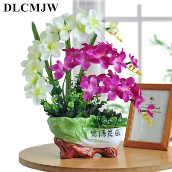 

1pcs Artificial Plant bonsai Fake Plant Decor flower Green Plant Plastic Flower Potted For Home desktop Decoration Flower bonsai