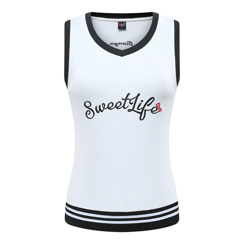 Spring Clothes Women Sleeveless Vest Autumn Clothing Windbreaker Coats Golf/Tennis Wear British Wind Lady Sports Jacket