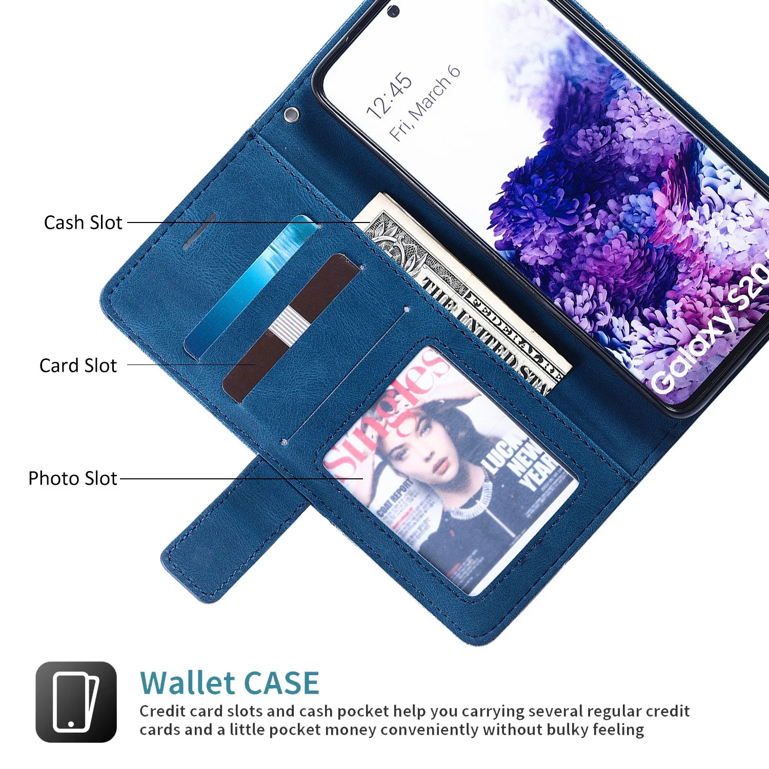 Luxury Magnetic Flip Wallet Case For OPPO A9 A8 A31 A53 2020 A52 Reno 4 Pro Realme 5 6 Pro 7i C11 C15 Leather Holder Stand Cover - 3