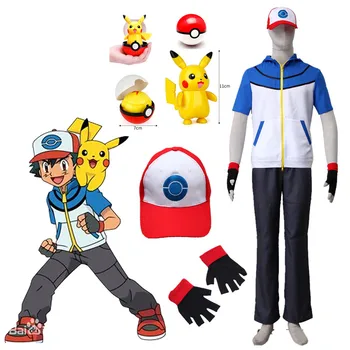 

Pocket Monster Pokemon Go Pocket Monster BW Ash Katchum Cosplay Costume Halloween
