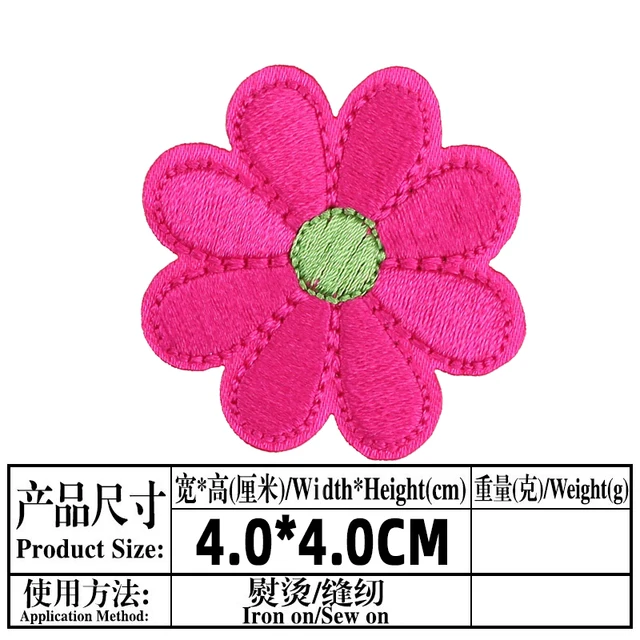 Flower Embroidered Patches for Clothing Thermoadhesive Badges Patch Thermal Stickers for Fabric Clothes Appliques Decoration 2193