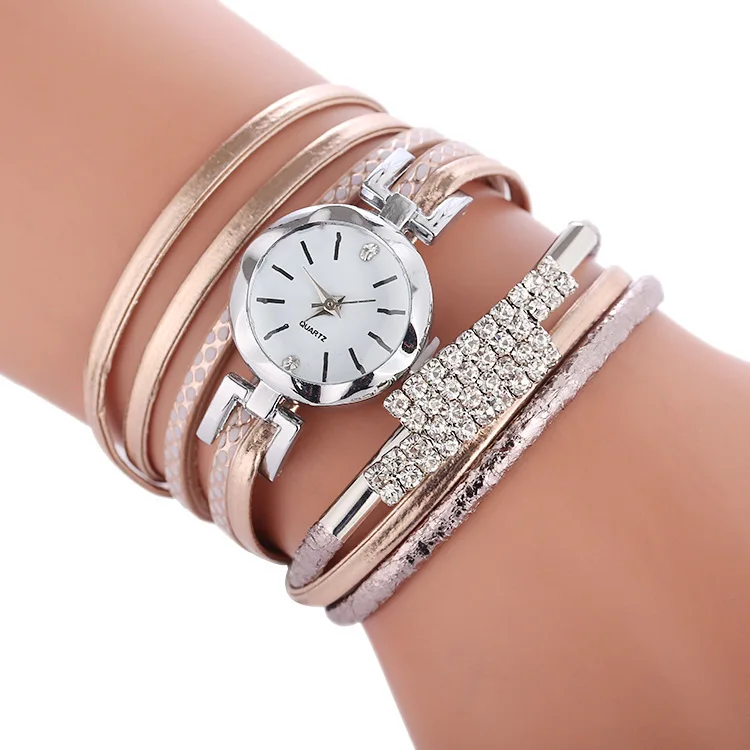 

Wish Hot Selling Coiling Bracelet Watch New Arrival AliExpress Hot Sales-Ladies' Watch fu shi biao
