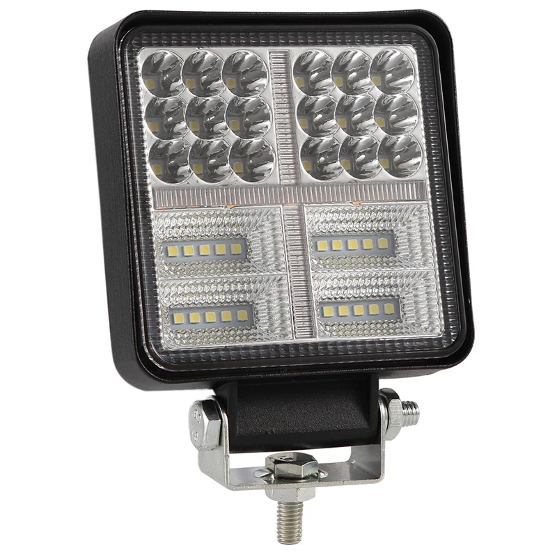 Led Light Bar 4 Inch Square 162W Waterproof Work For Jeep Off-Road Driving Fog With Mounting Bracke | Автомобили и мотоциклы