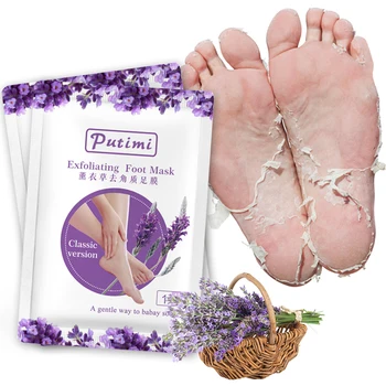 

PUTIMI Exfoliating Foot Mask Peel Feet Mask Moisturizing Foot Peeling Mask Pedicure Socks for Pedicure Calluses Feet Care