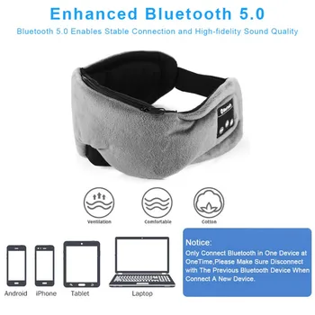 

Sleeping Eye Mask Cover Noise Cancell Wireless Bluetooth 5.0 Stereo Headphone Hands-free Earphone Music Headband For iOS System