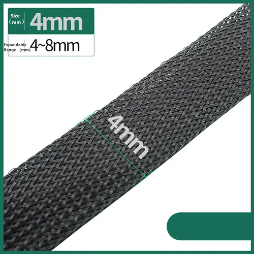 Dropship 1/5/10/50/M Black Insulated Braid Sleeving 4/6/8/10/12/14/20/25mm Tight PET Wire Cable Gland Protection Cable Sleeve - Image 14