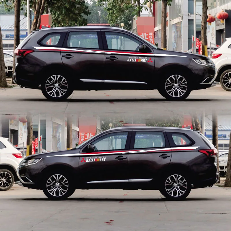 World Datong автомобильные наклейки для Mitsubishi Outlander EX Pajero Outlander Zinger Eclipse с обеих сторон Наклейка на тело спортивные авто наклейки