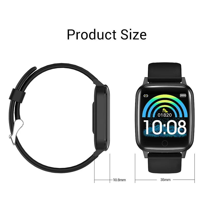 BESTR1 Smart Watch Bluetooth Sport Wristband Heart Rate Blood Pressure Blood Oxygen Sleep Monitor Reminder Wearable Devices