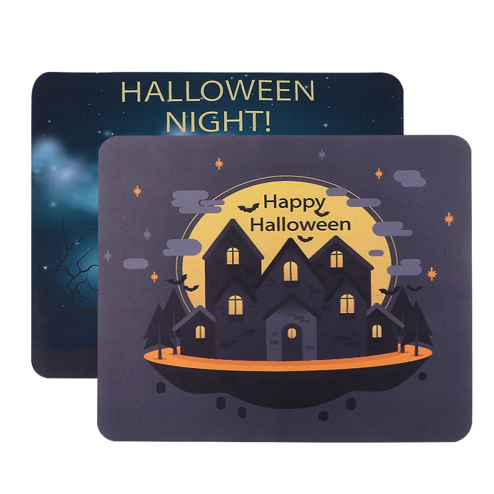 

2 PCS Mouse Mat Halloween Rectangle Practical Rubber Portable Anti-slip Gaming Mouse Mat Mouse Pad Mouse Mat for Office Home Des