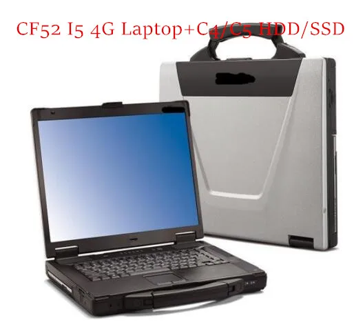 Военный тафбук ноутбук CF52 I5 4G с 500g HDD/512g SSD Диагностика ноутбука работа для mb star c4/c5 Диагностика