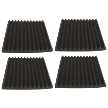 

4 Pack- Acoustic Panels foam Engineering sponge Wedges Soundproofing Panels 11.81x11.81x1.1 inch