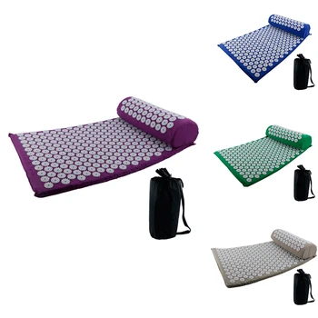 

Acupressure Mat and Pillow Massage Set Acupuncture Floor Pad for Relieve Sciatic Back Neck Headaches and Pain at Pressure Points