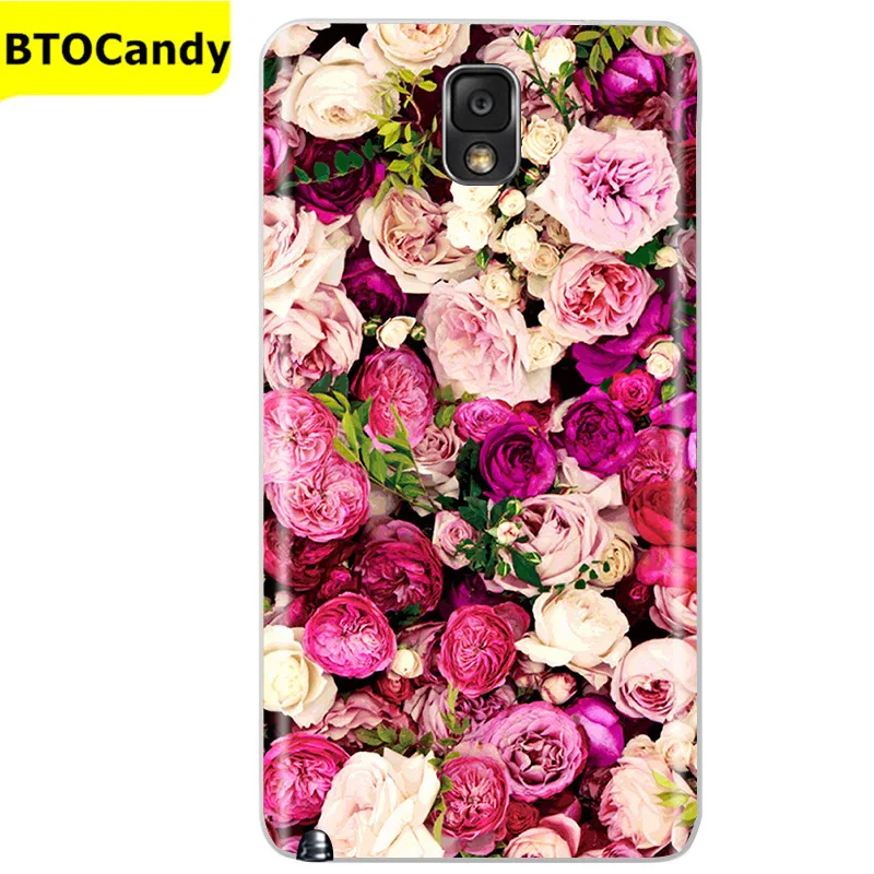 Soft Silicone Case For Samsung Galaxy Note 3 Case Cute Flower Soft TPU Case For Samsung Note 3 Note III Bumper Coque Funda Shell mobile pouch Cases & Covers