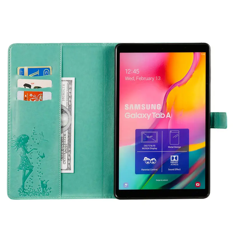 SM-T510 чехол для samsung Galaxy Tab A 10,1 T510 T515 SM-T515 чехол Funda чехол для планшета с тиснением для девочек и кошек чехол с подставкой+ подарок