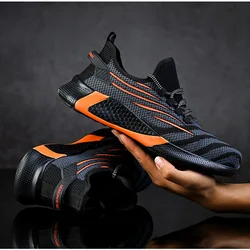 Chaussures de Sécurité, Légères et Aérées, pour Homme, Dotées d'un embout en Acier, pour des Chaussures de Construction, de Randonnée, de Travail 
