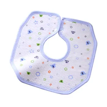 

Round Baby Printed Bibs Cotton Cartoon Animal Pattern Safe Soft Waterproof Bibs Baby Rice Pocket Baby Clothing for Baby Feeding