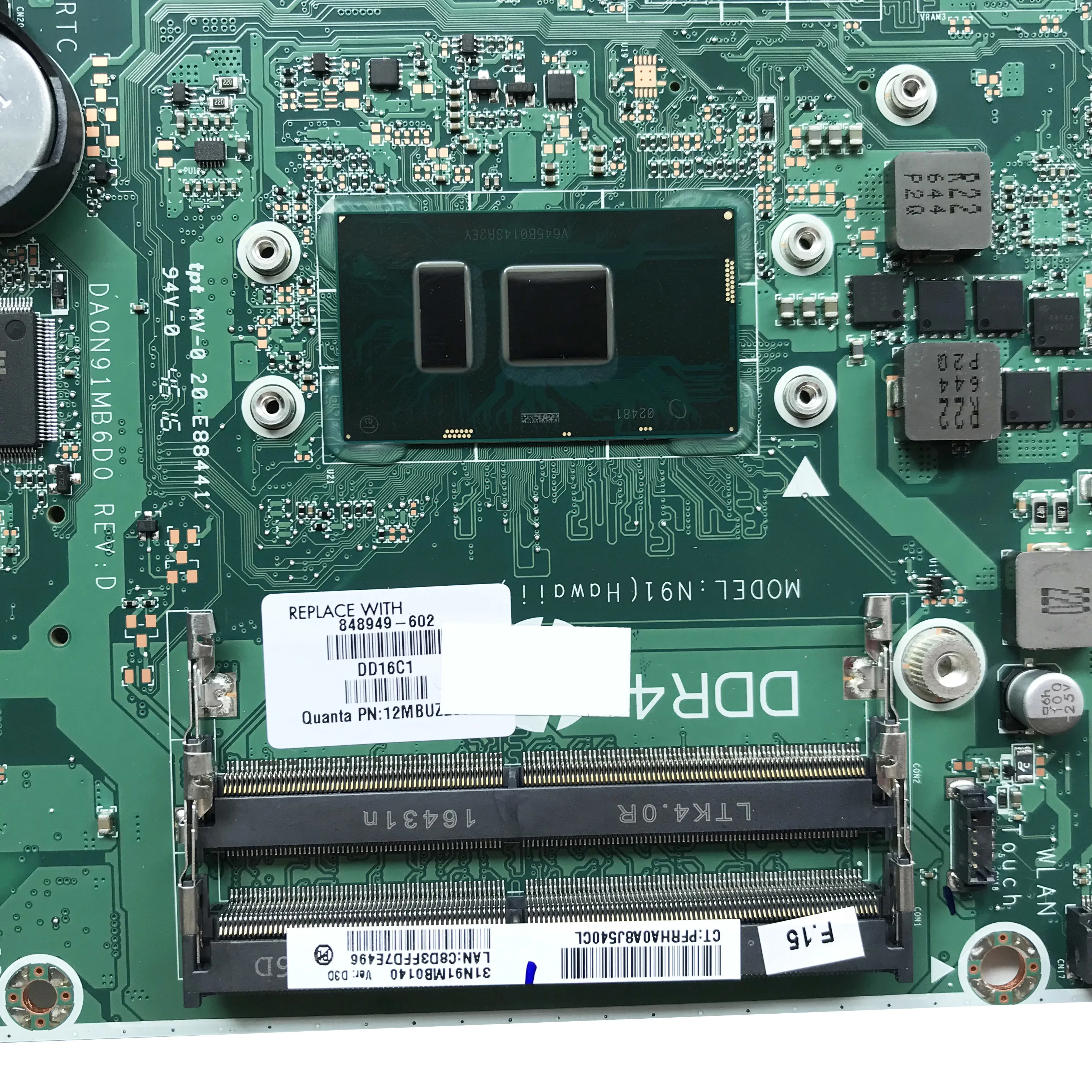 Высокое качество для hp 24-G материнская плата AIO 848949-602 DA0N92MB6D0 SR2EY i5-6200 Процессор DDR4