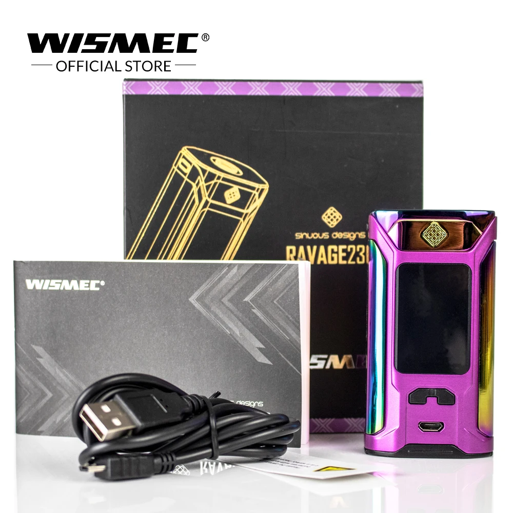 Оригинальный оригинальный боксмод Wismec RAVAGE 230 TC выход 200 Вт VW/TC Ni/TC Ti/TC SS/TCR режим