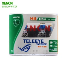 XENCN HB4 9006 12V 51W TELEEYE интенсивный светильник, галогенная лампа, яркий белый головной светильник, лампы(упаковка из 2), 30% больше света, 75 м луч, Новинка