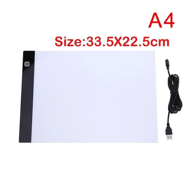 A3 A4/A5 Size Three Level Dimmable Led Light Pad,Tablet Eye Protection Easier for Diamond Painting Embroidery Tools Accessories 