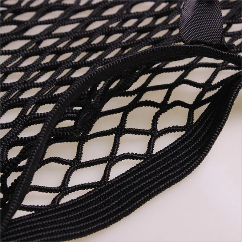 Car Back Rear Trunk Seat Elastic String Net Magic Sticker Mesh Storage Bag Pocket Cage Auto Organizer Seat Back Bag