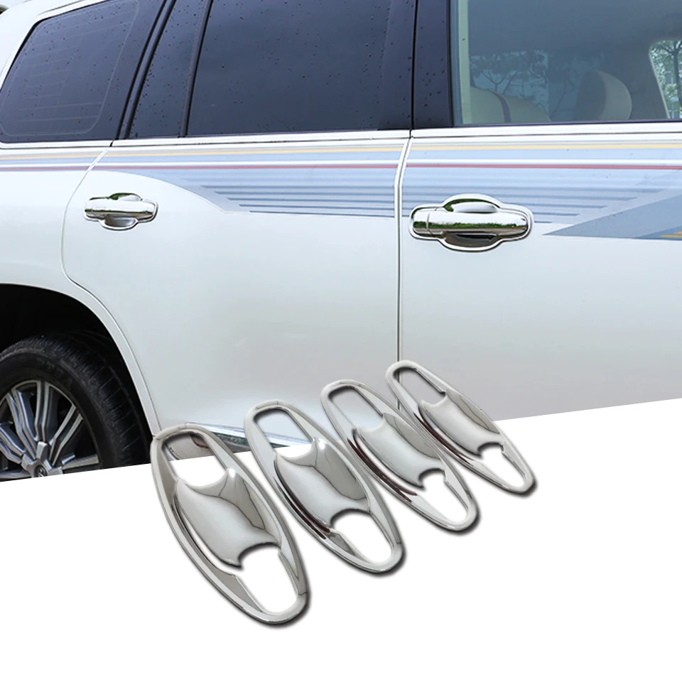 Хромированная накладка на дверную ручку из АБС-пластика чашу для Toyota Land Cruiser V8 200