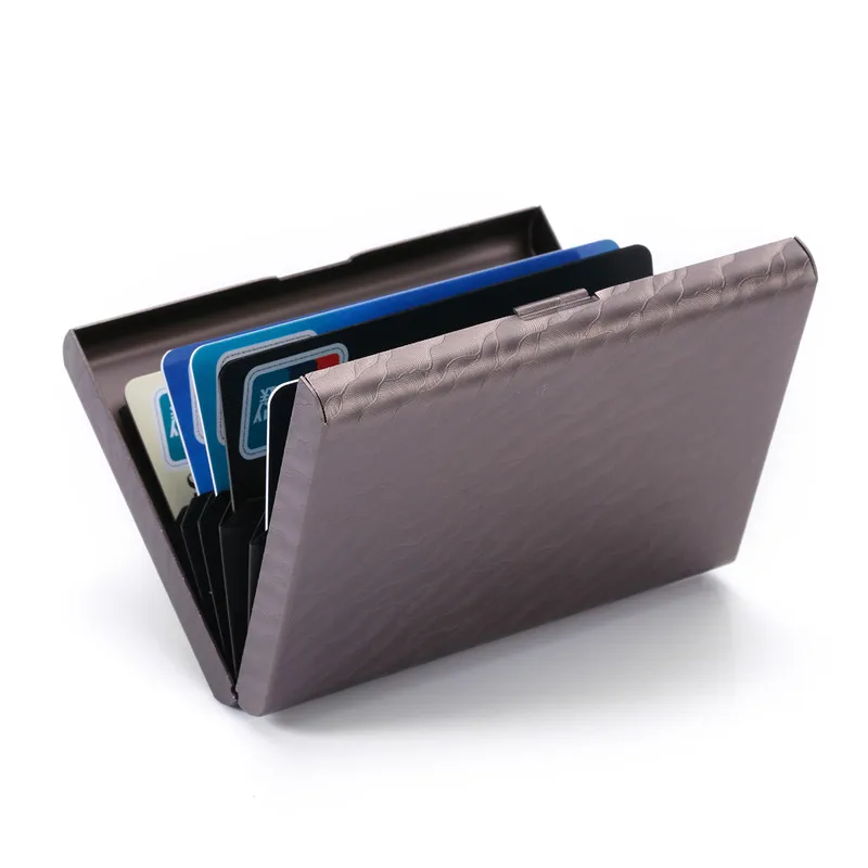 BISI GORO New Wallet for Men and Women Metal Plastic Card Holder Travel Wallet Passport Holder Document Organizer Wholesale