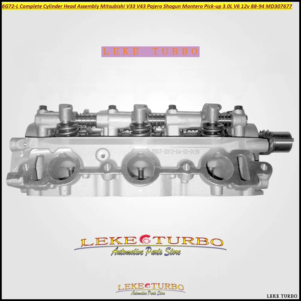 6G72 Complete Cylinder Head Assembly ASSY For Mitsubishi V33 V43 Pajero Shogun Montero Pick-up 3.0L V6 12v 1988-94 MD307677  (2)