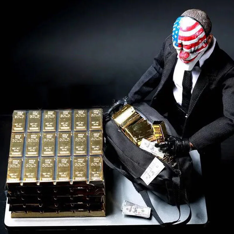 1/6 Scale Gold Bullion Gold Brick Model Fit For 12in Action Figure